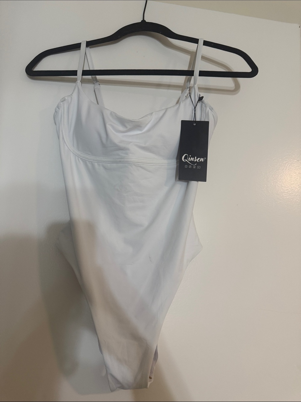 Qinsen White One-Piece Swimsuit